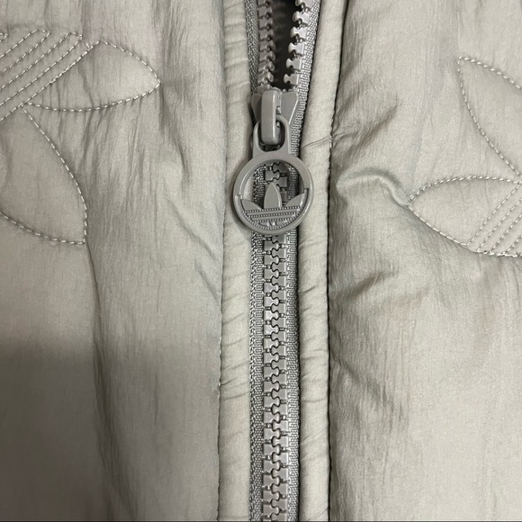 14) NWT ADIDAS Originals Trefoil Green Oversized Bomber Liner Jacket Size Small - Picture 13 of 16